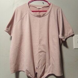 COTTON Bleu ladies short sleeve pink top. Size 2XL